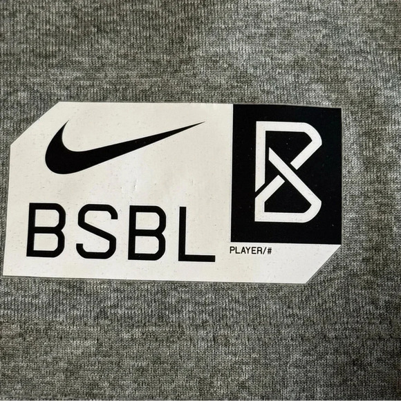 Men’s Size S Nike Baseball Swingman Raglan Gray Training Shirt Athletic Cut - Picture 4 of 8